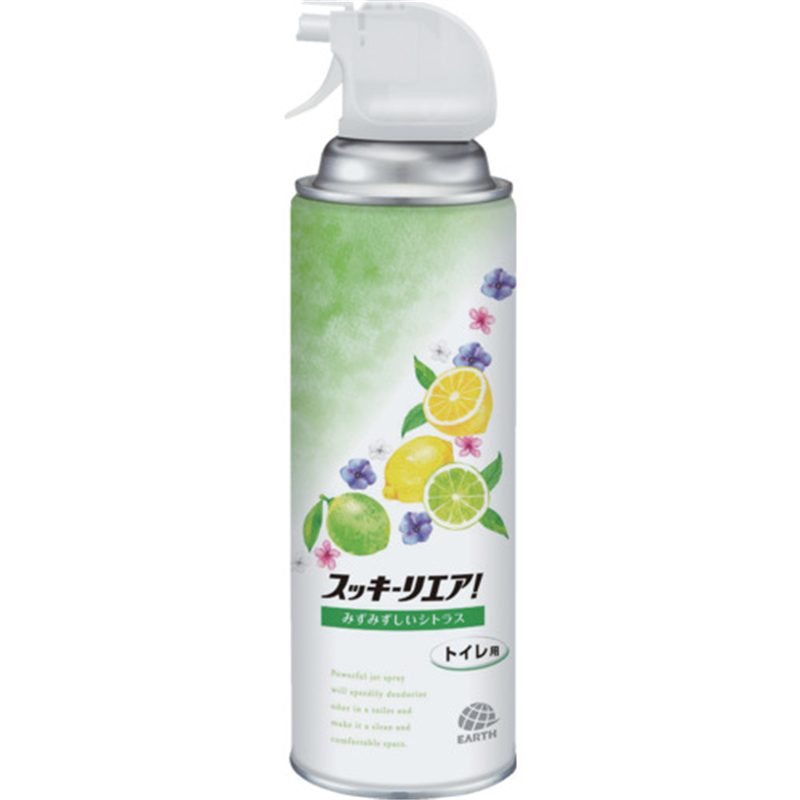アース 消臭芳香スプレー スッキーリエア! トイレ用 みずみずしいシトラス 1本（ご注文単位1本）【直送品】