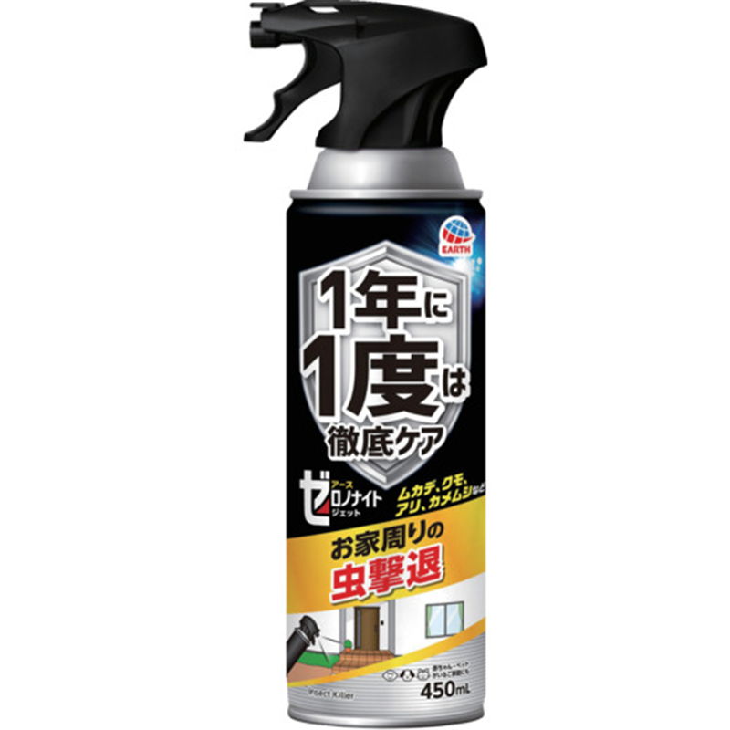 アース 殺虫剤 ゼロノナイト イヤな虫用 ジェット 450mL 1本(ご注文単位1本)【直送品】