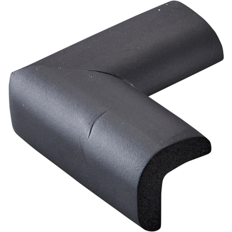 緑十字 コーナー用ガードクッション V型タイプ ブラック 70×70×34mm 裏テープ付 1個(ご注文単位1個)【直送品】