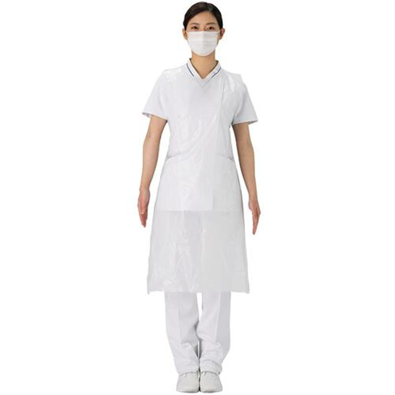 マツヨシ PEエプロン袖なし(ホワイト 24712700 50枚入 1箱（ご注文単位1箱）【直送品】