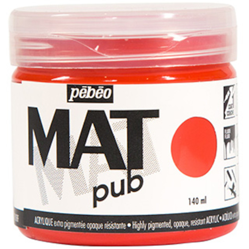 Pebeo マットピュブ 140ml NO.05 バーミリオンレッド 1本(ご注文単位1本)【直送品】