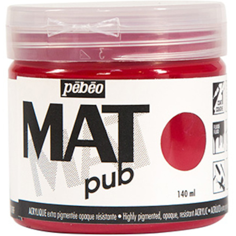 Pebeo マットピュブ 140ml NO.07 カーマインレッド 1本(ご注文単位1本)【直送品】