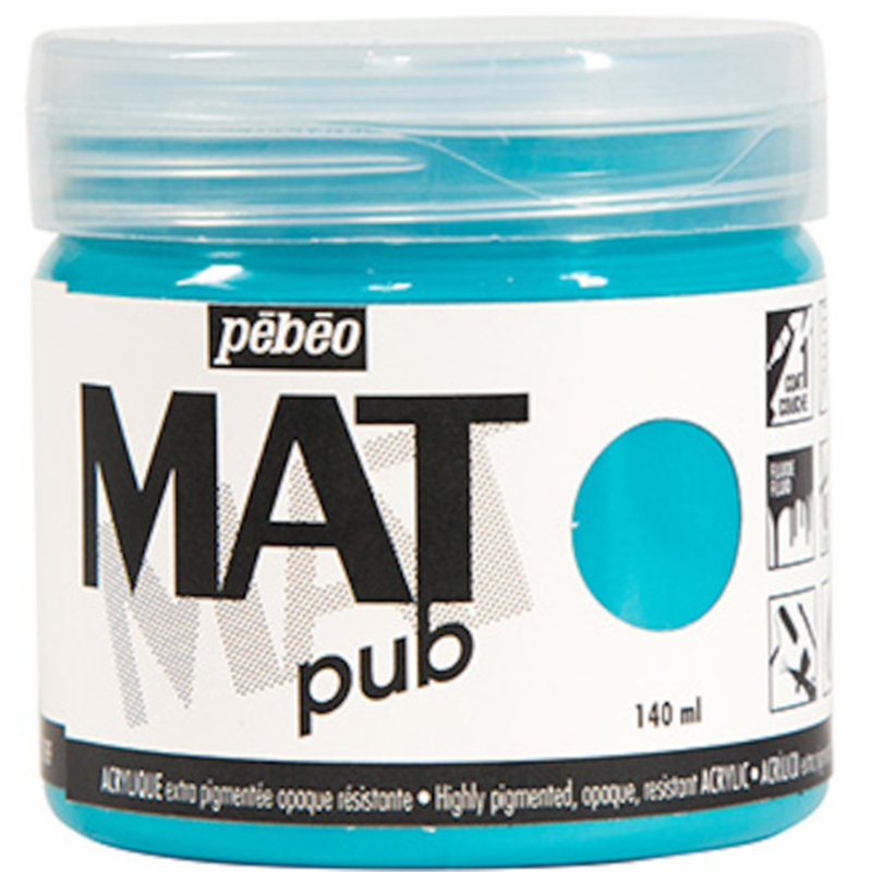 Pebeo マットピュブ 140ml NO.13 ターコイズブルー 1本(ご注文単位1本)【直送品】
