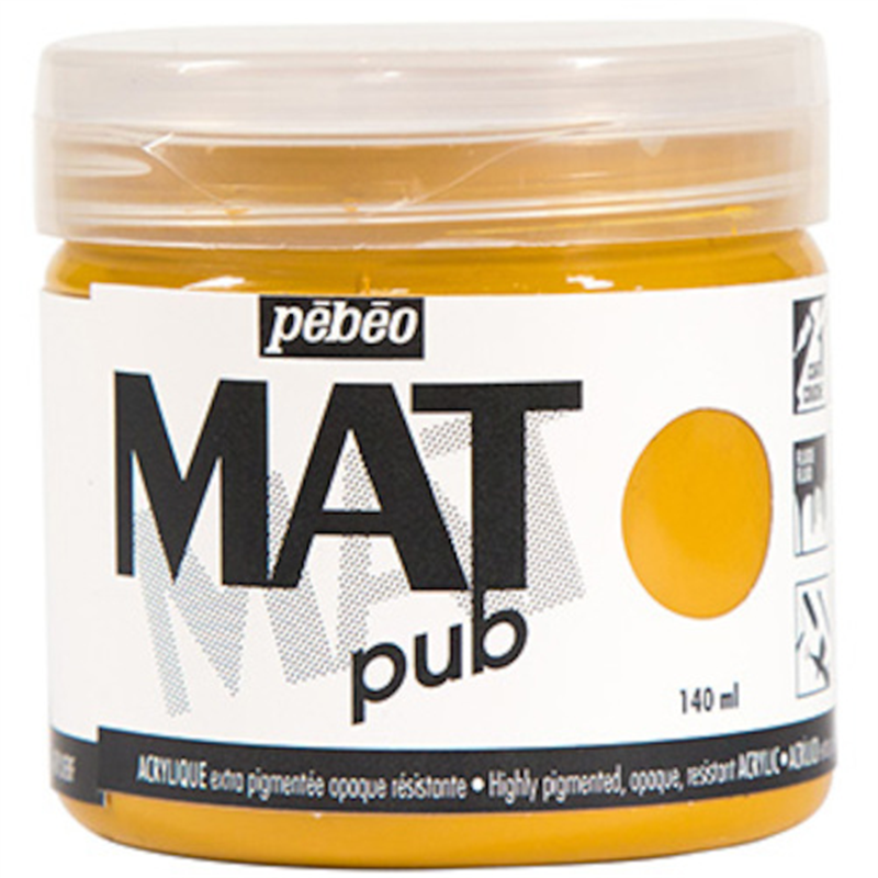Pebeo マットピュブ 140ml NO.18 イエローオーカー 1本(ご注文単位1本)【直送品】