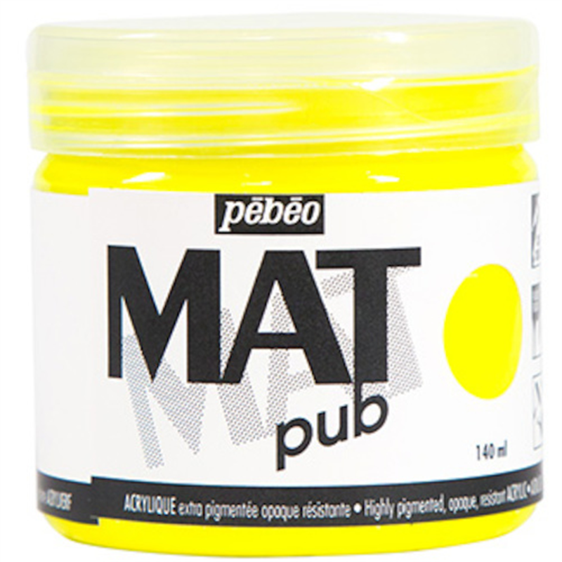 Pebeo マットピュブ 140ml NO.26 フルレセントイエロー 1本(ご注文単位1本)【直送品】