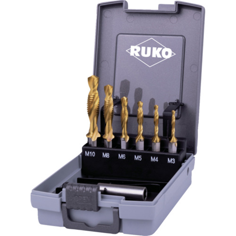 RUKO 六角軸タッピングドリル チタン セット 1セット(ご注文単位1セット)【直送品】