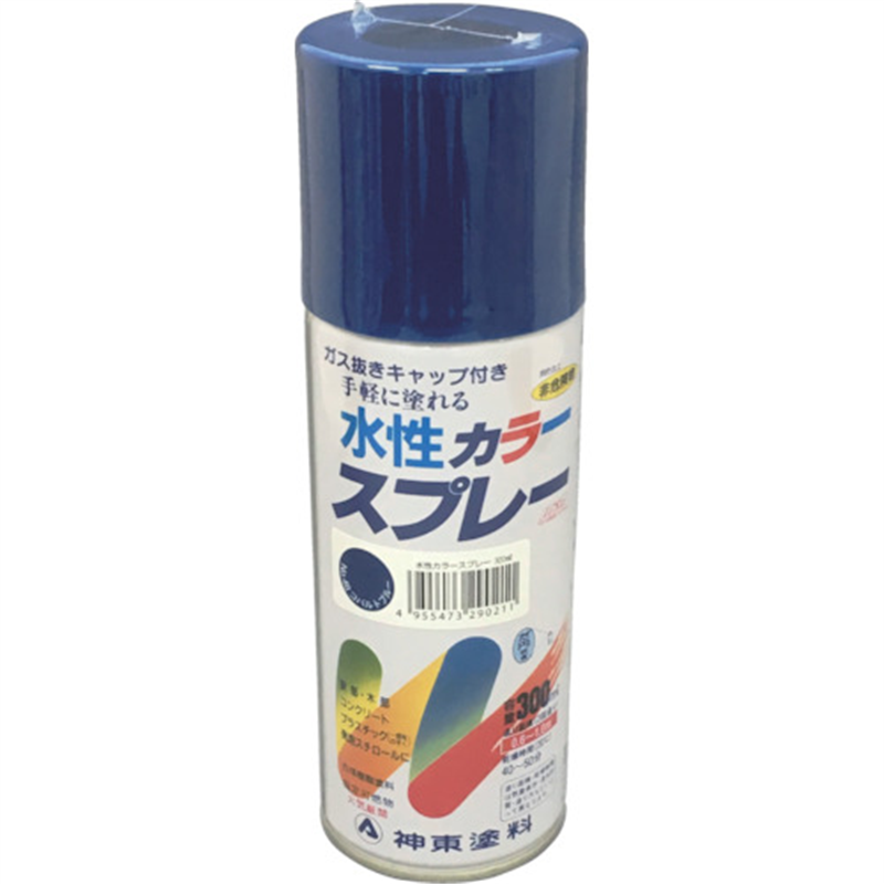 シントー 水性カラースプレー コバルトブルー 300ML 1本（ご注文単位1本）【直送品】