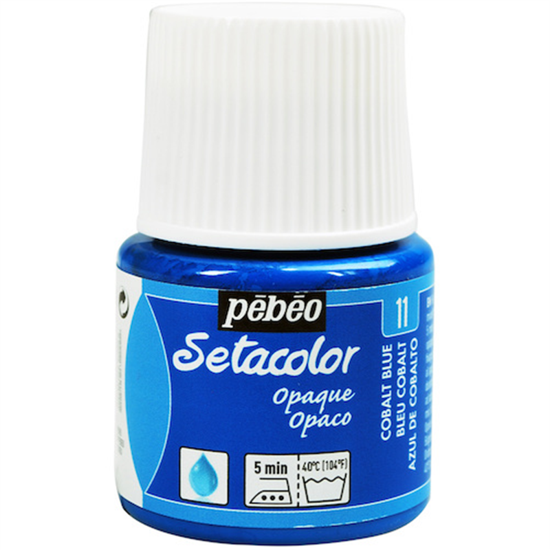 Pebeo 布用水性アクリル絵具セタカラー不透明色 45ml コバルトブルー 1本（ご注文単位1本）【直送品】