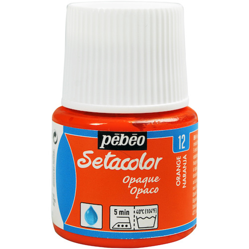 Pebeo 布用水性アクリル絵具セタカラー不透明色 45ml オレンジ 1本（ご注文単位1本）【直送品】