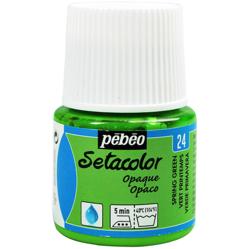 Pebeo 布用水性アクリル絵具セタカラー不透明色 45ml スプリンググリーン 1本（ご注文単位1本）【直送品】