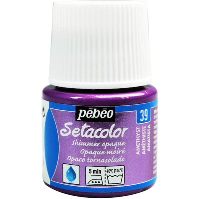 Pebeo 布用水性アクリル絵具セタカラーシマー 45ml アメジスト 1本（ご注文単位1本）【直送品】