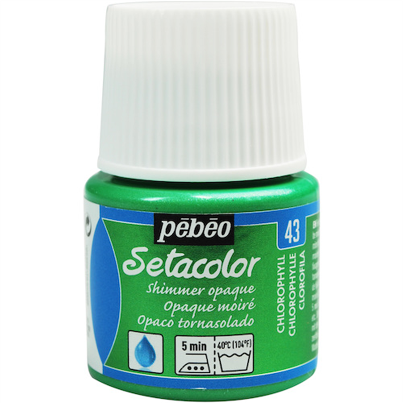 Pebeo 布用水性アクリル絵具セタカラーシマー 45ml クロロフィル 1本（ご注文単位1本）【直送品】