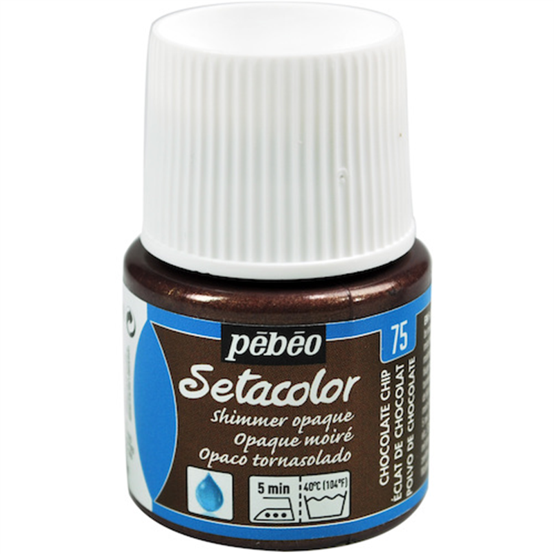 Pebeo 布用水性アクリル絵具セタカラーシマー 45ml チョコレートチップ 1本（ご注文単位1本）【直送品】