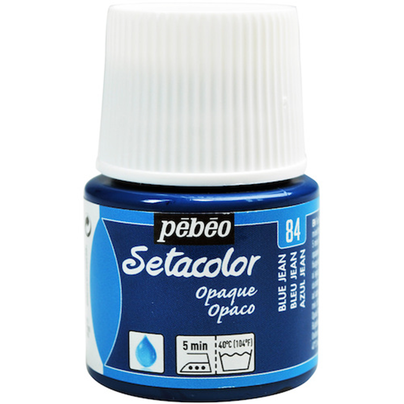 Pebeo 布用水性アクリル絵具セタカラー不透明色 45ml ブルージーンズ 1本（ご注文単位1本）【直送品】