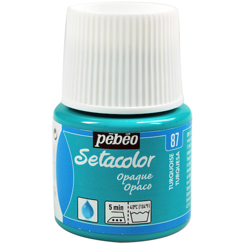 Pebeo 布用水性アクリル絵具セタカラー不透明色 45ml ターコイズ 1本（ご注文単位1本）【直送品】