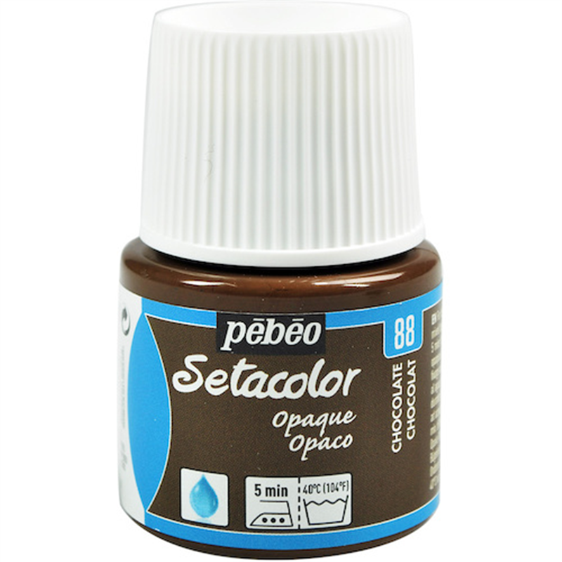 Pebeo 布用水性アクリル絵具セタカラー不透明色 45ml チョコレート 1本（ご注文単位1本）【直送品】