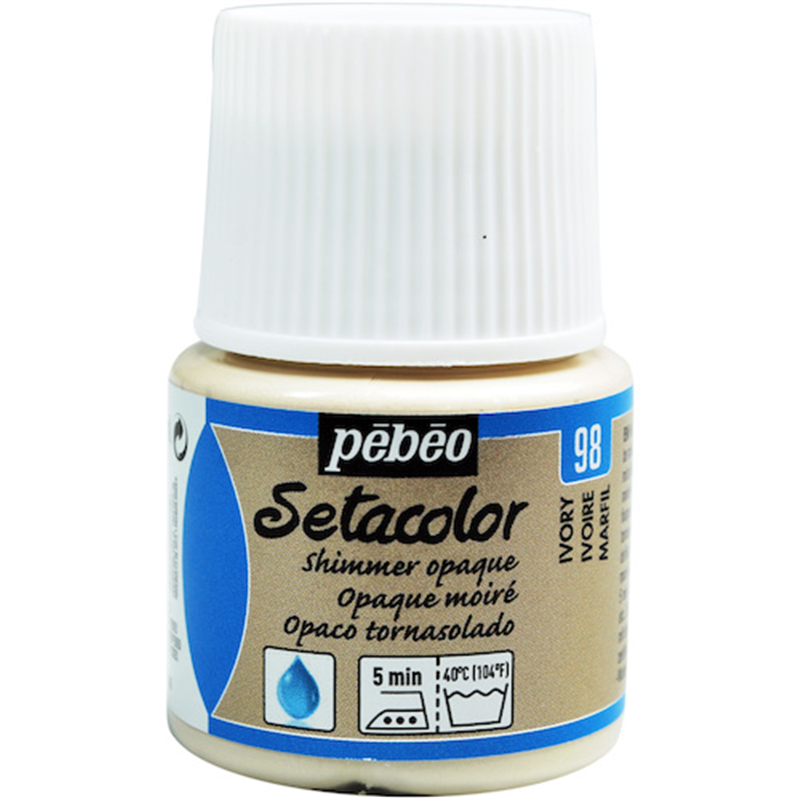 Pebeo 布用水性アクリル絵具セタカラーシマー 45ml アイボリー 1本（ご注文単位1本）【直送品】