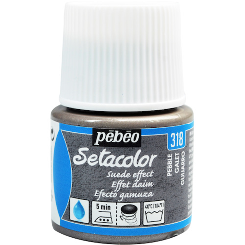 Pebeo 布用水性アクリル絵具セタカラースウェード 45ml ペブル 1本（ご注文単位1本）【直送品】