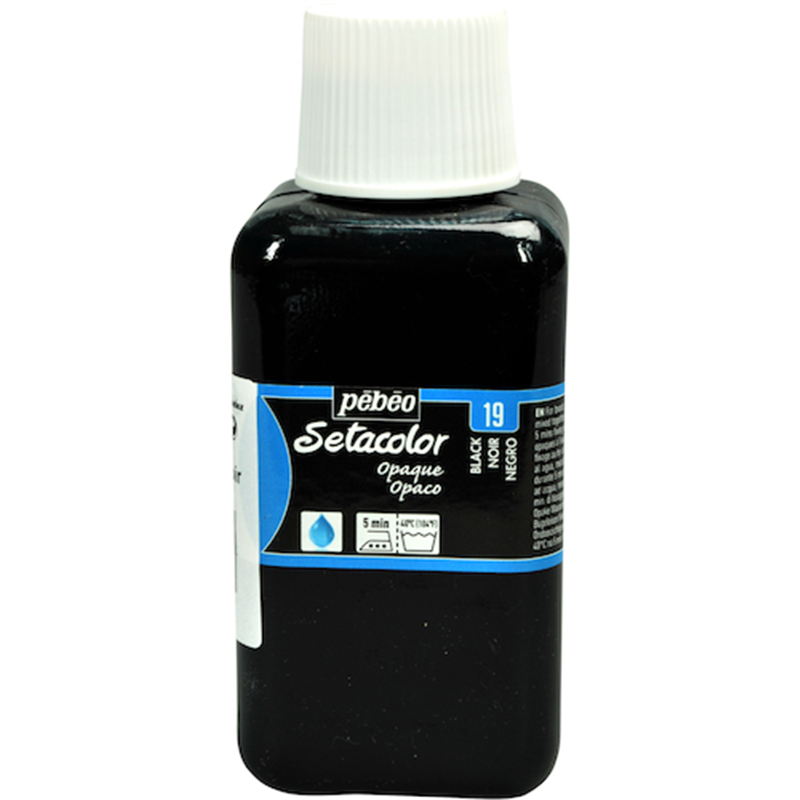 Pebeo 布用水性アクリル絵具セタカラー不透明 250ml ブラックレーキ  1本（ご注文単位1本）【直送品】