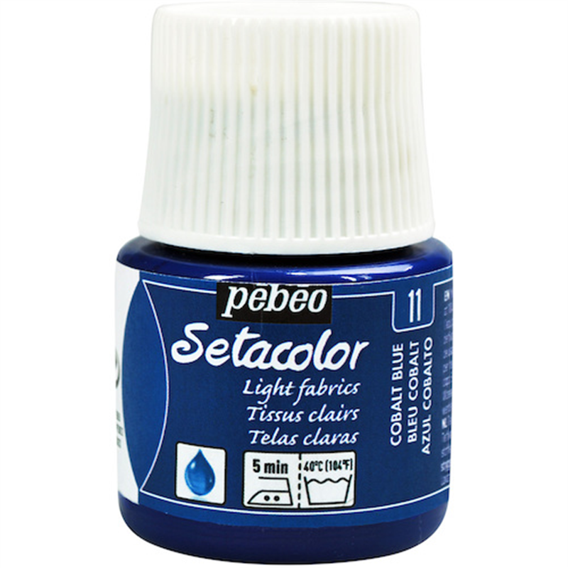 Pebeo 布用水性アクリル絵具セタカラー透明色 45ml コバルトブルー 1本（ご注文単位1本）【直送品】