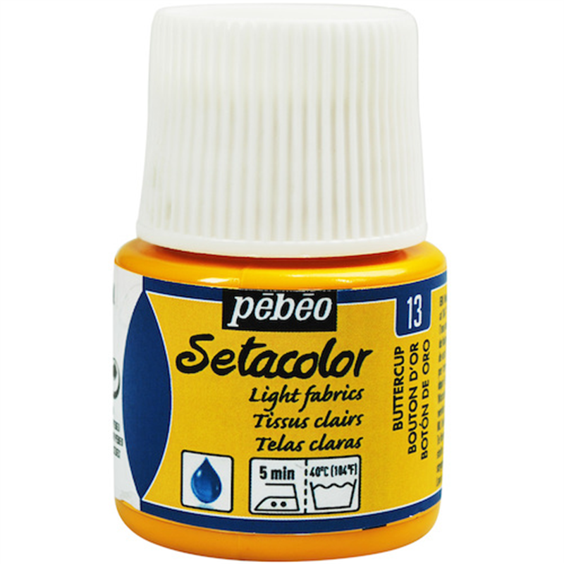 Pebeo 布用水性アクリル絵具セタカラー透明色 45ml バターカップ 1本（ご注文単位1本）【直送品】
