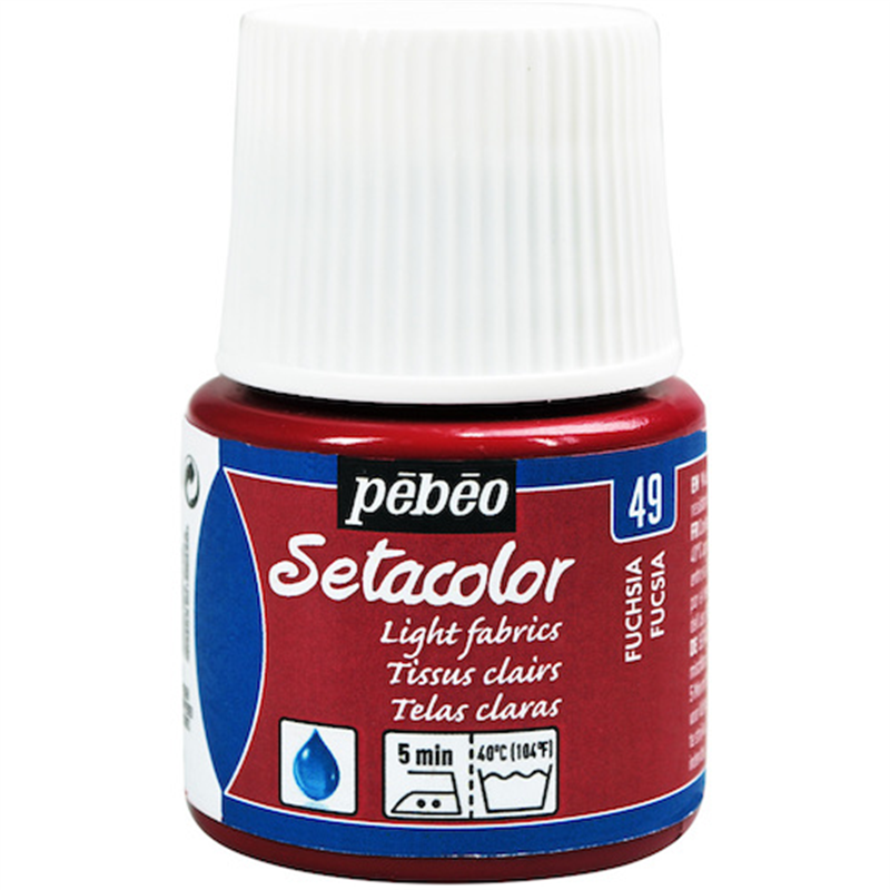 Pebeo 布用水性アクリル絵具セタカラー透明色 45ml フクシア 1本（ご注文単位1本）【直送品】