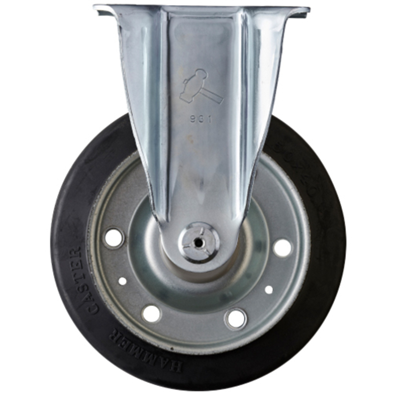 ハンマー 固定式ゴム車輪 150mm 1個(ご注文単位1個)【直送品】