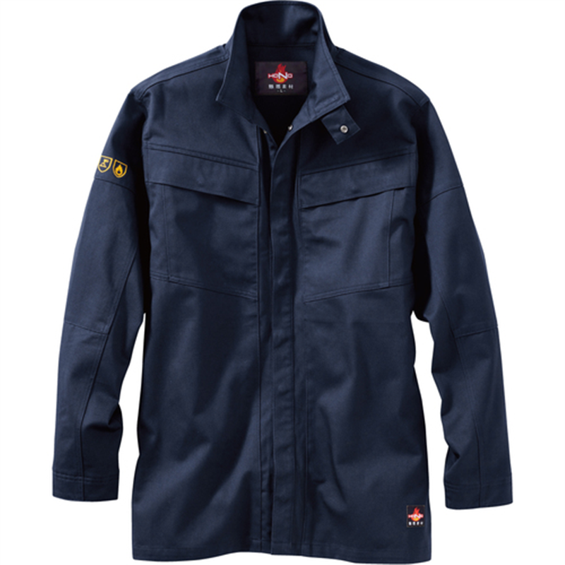 HONO 難燃シャツ 4L ネイビー 1着(ご注文単位1着)【直送品】