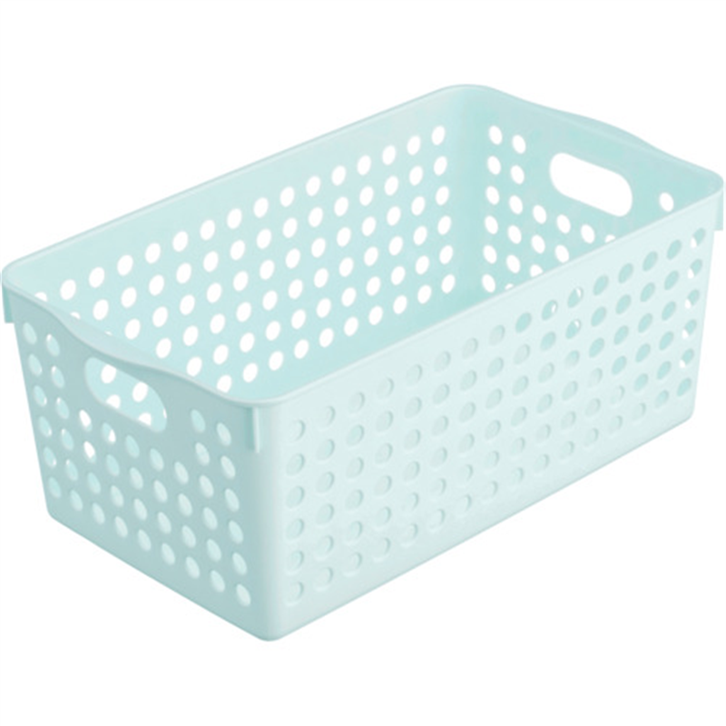 inomata ストックバスケット ワイド ライトブルー 1個(ご注文単位1個)【直送品】
