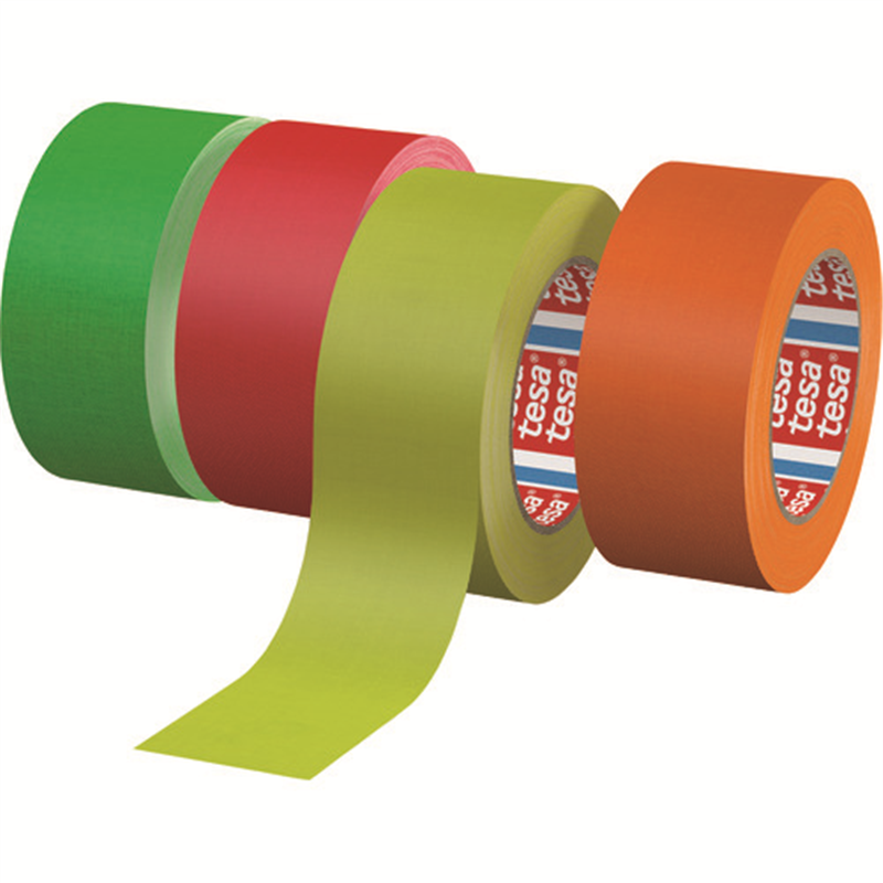 tesa 補修用布テープ 蛍光オレンジ 50mmx25m 1巻（ご注文単位1巻）【直送品】