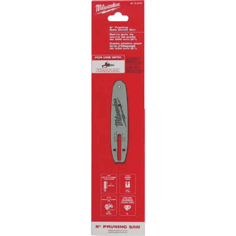 milwaukee 200mm (8インチ) チェーンソー用ガイドバー 1個(ご注文単位1個)【直送品】