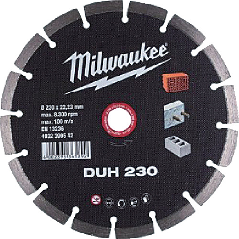 milwaukee 230mmダイヤモンドブレード(セグメント型) 1枚(ご注文単位1枚)【直送品】