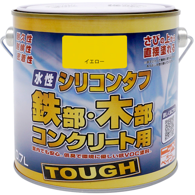 ニッぺ 水性シリコンタフ イエロー 1.6L 1缶(ご注文単位1缶)【直送品】