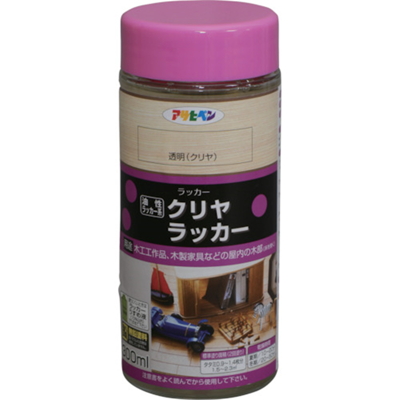 アサヒペン クリヤラッカー 300ML 透明(クリヤ) 1缶（ご注文単位1缶）【直送品】