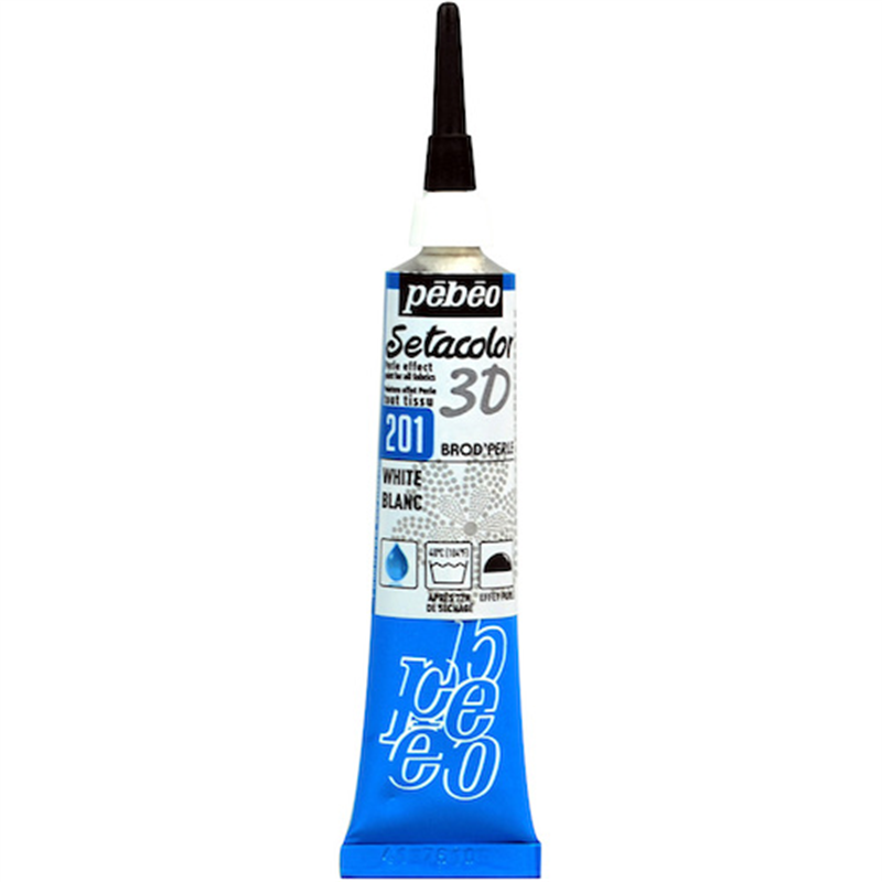 Pebeo セタカラー3Dブロードパール20mlNO.201ホワイト 1本（ご注文単位1本）【直送品】