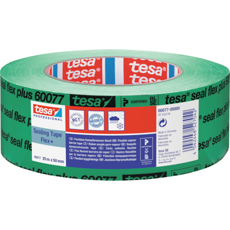 tesa 気密防水テープ テサ60077 50mmx25m 1巻（ご注文単位1巻）【直送品】