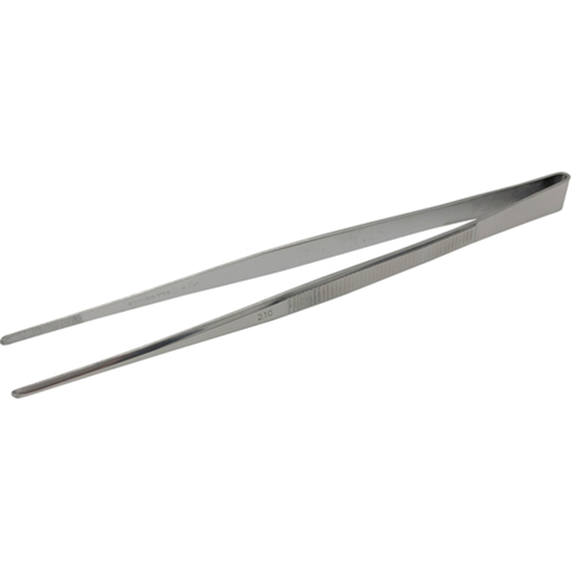 AS ステンレス製ピンセット210mm 1本（ご注文単位1本）【直送品】