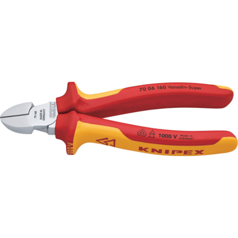 KNIPEX 絶縁1000V電工ニッパー 160mm(SB店頭展示パッケージ仕様) 1丁(ご注文単位1丁)【直送品】