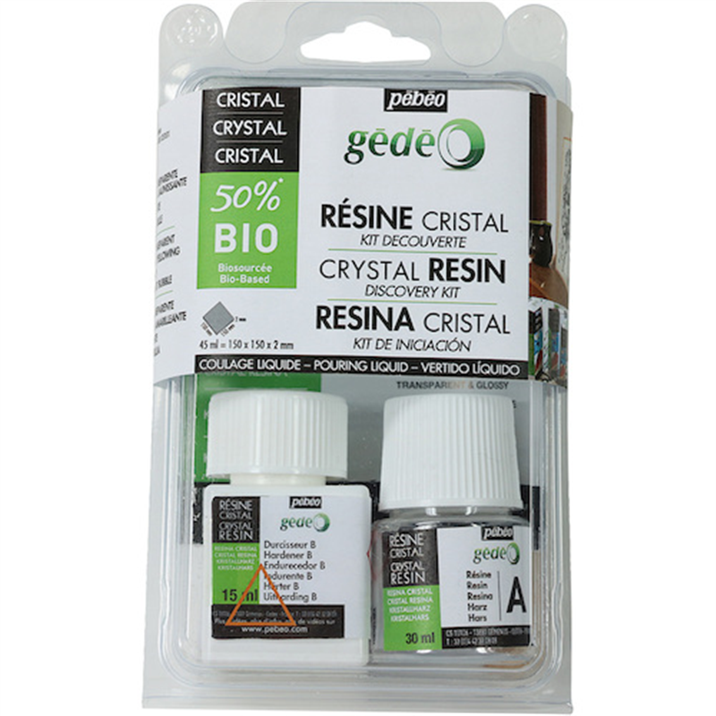 Pebeo バイオベース・クリスタルレジンキット45ml(主剤30ml+硬化剤15ml) 1個(ご注文単位1個)【直送品】