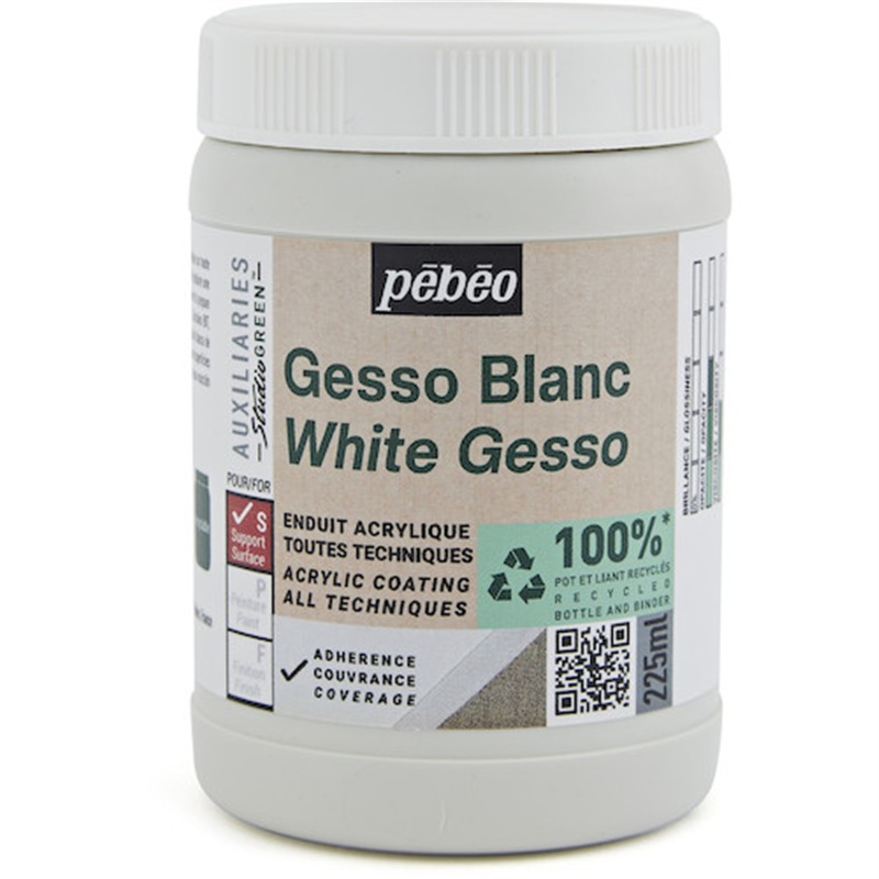 Pebeo スチューディオ グリーン アクリリック ジェッソ 225ml 1本(ご注文単位1本)【直送品】