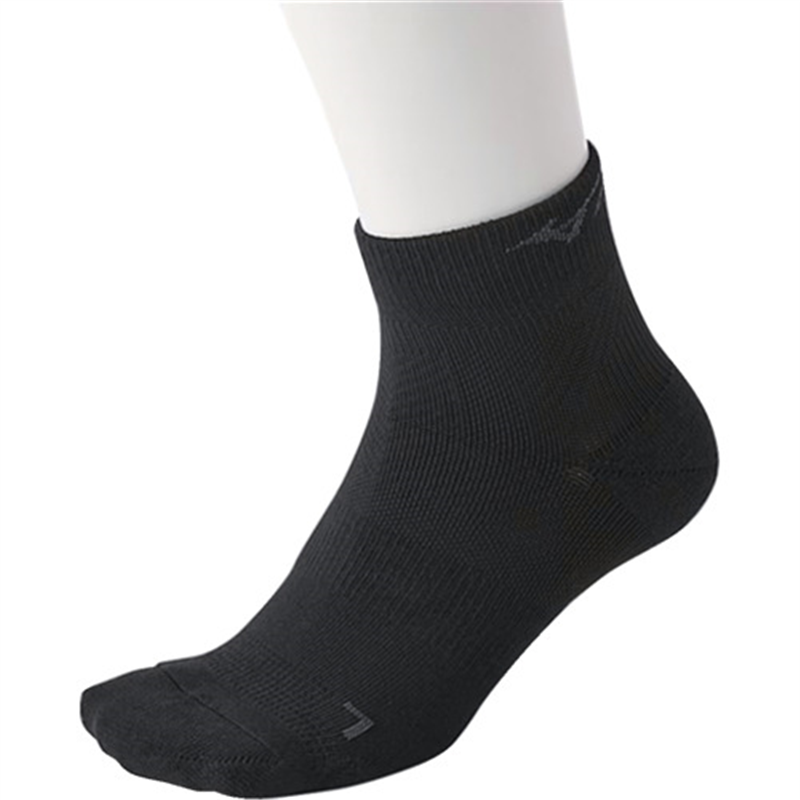 ミズノ 靴下 らく足フィット 黒 24~26cm 1足(ご注文単位1足)【直送品】