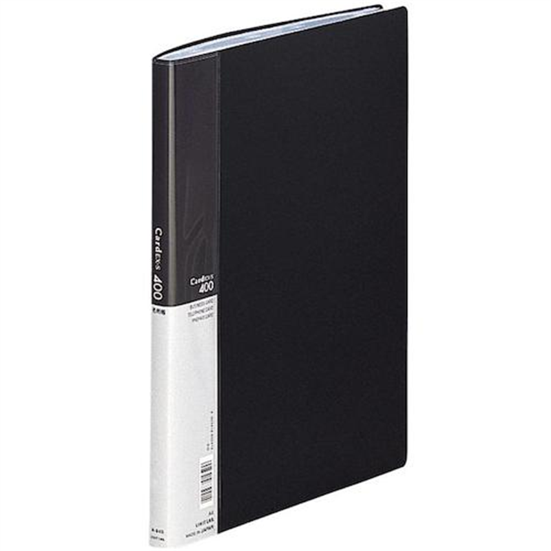 LIHIT 名刺ホルダー400カード Card EX・S 黒 A4 1冊(ご注文単位1冊)【直送品】