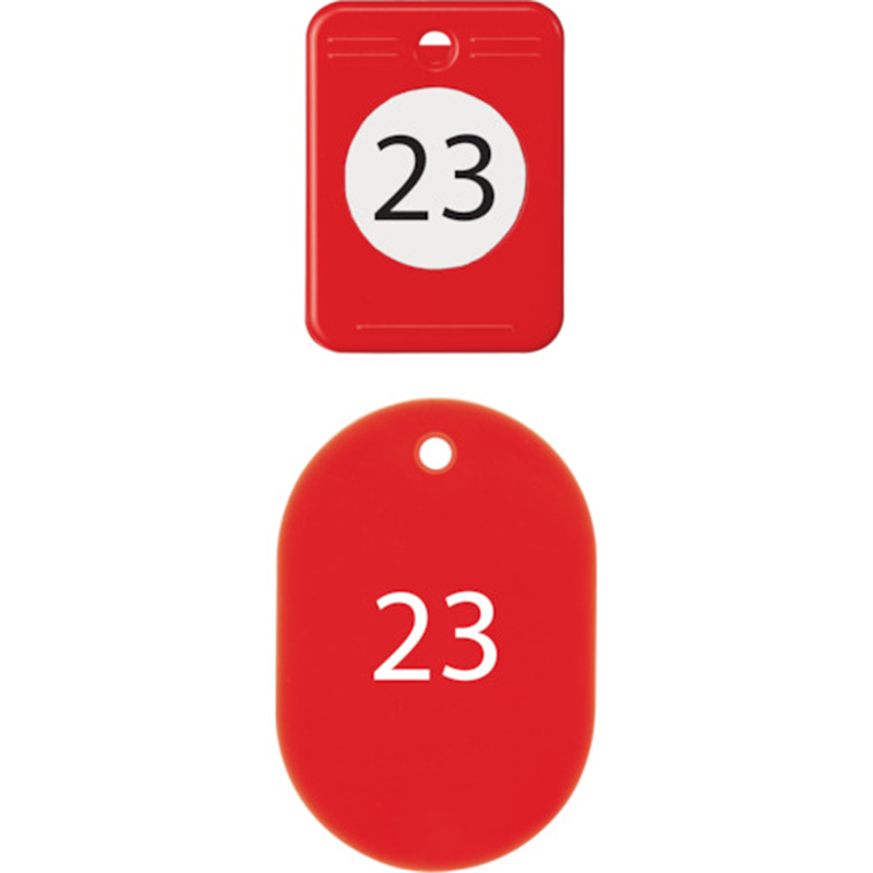 OP クロークチケット 21~40番 赤 (20組入) 1箱(ご注文単位1箱)【直送品】