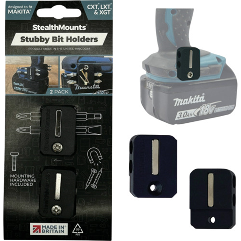 ステルスマウント Stubbyビットホルダーマキタ用(2個入り)ブラック 1箱(ご注文単位1箱)【直送品】