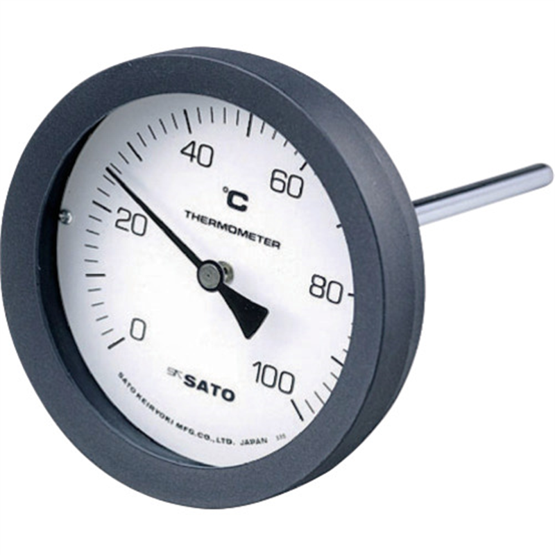 佐藤 バイメタル式温度計 BM-T-100P 0~100℃ 50L (2080-12) 1個(ご注文単位1個)【直送品】