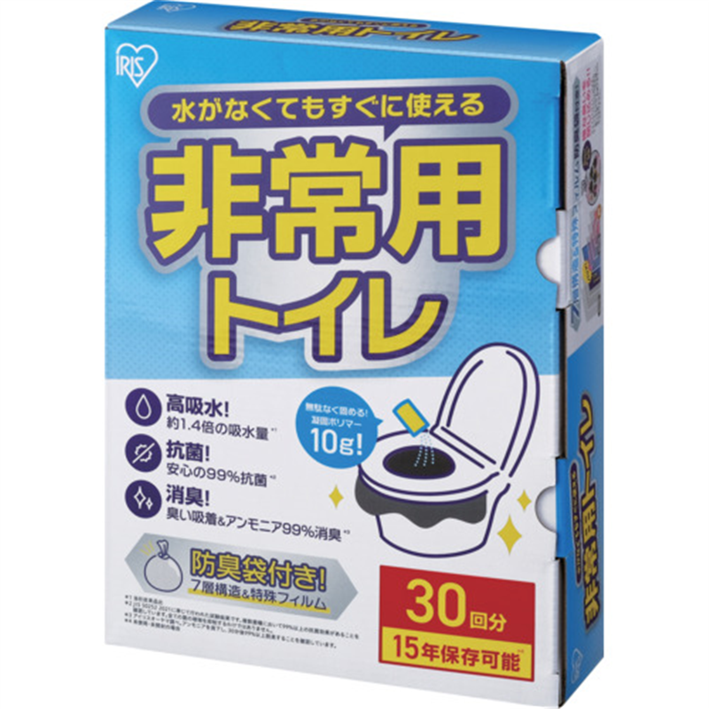 IRIS 208362 非常用トイレセット 10g 30回分 1箱(ご注文単位1箱)【直送品】