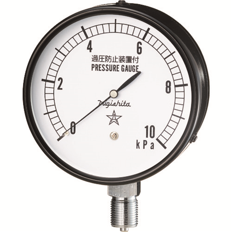 右下 微圧計 圧力レンジ0~25kPa 接続部サイズG3/8B 1個（ご注文単位1個）【直送品】