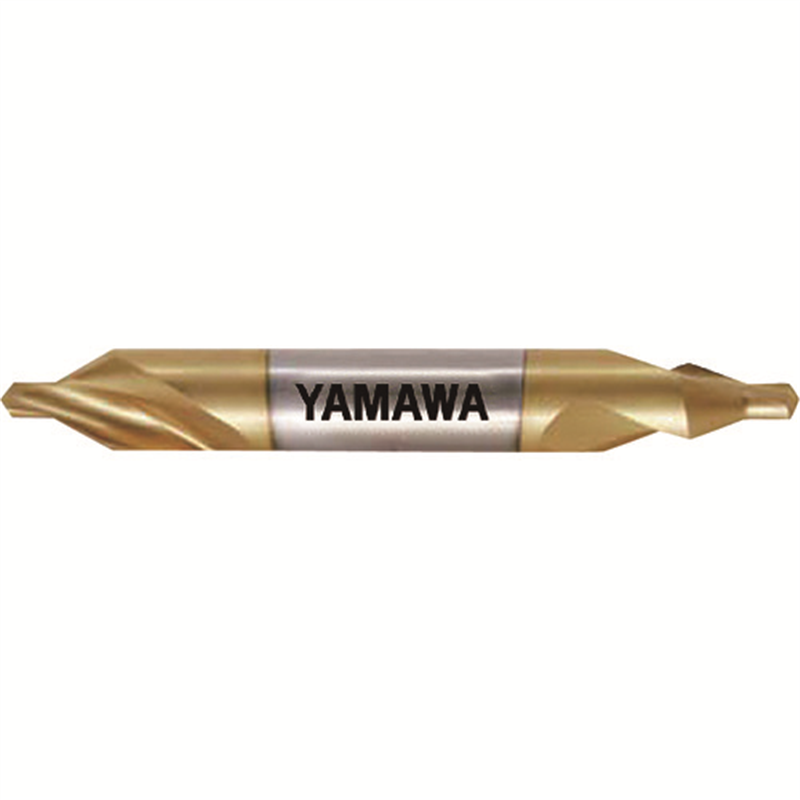 ヤマワ コーティング弱ねじれ溝A形60° センタ穴ドリル CD-S V 4X60°X10 1本(ご注文単位1本)【直送品】