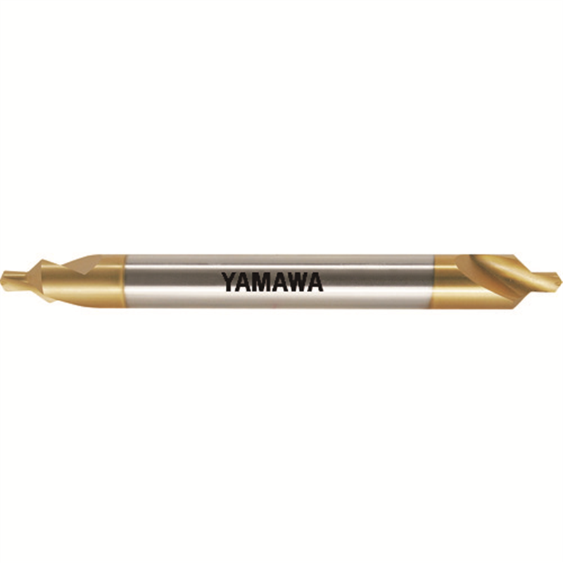 ヤマワ ロングシャンクコーティング強ねじれ溝A形90° センタ穴ドリル CE-QL V L150 1.5X90°X5 1本(ご注文単位1本)【直送品】