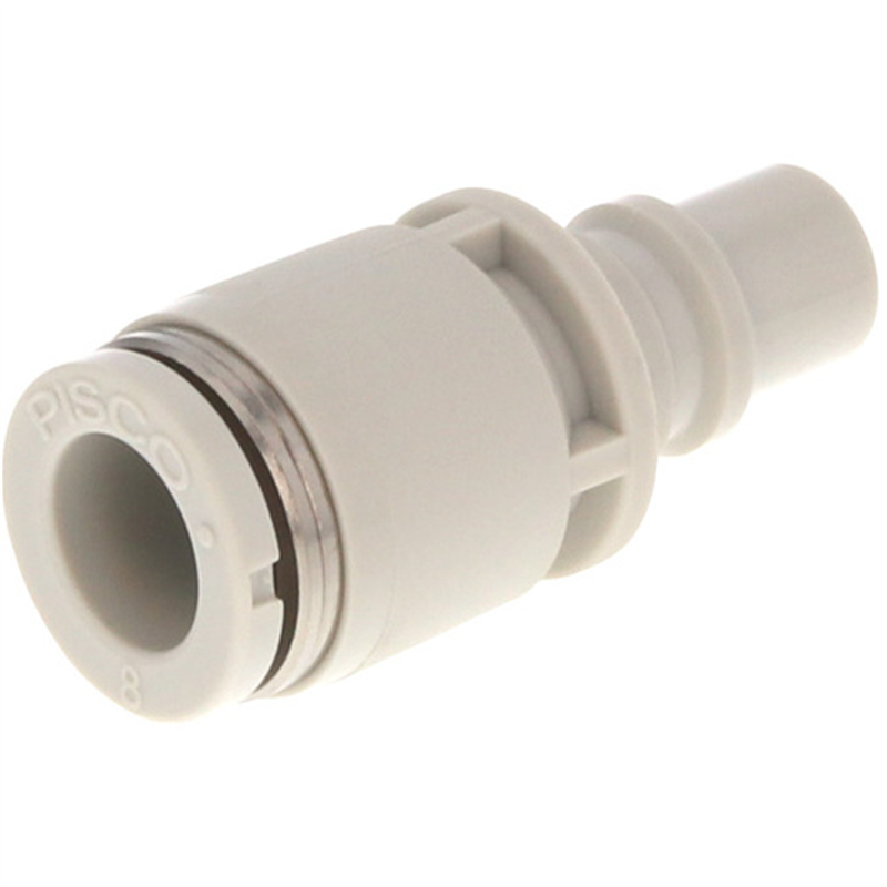 PISCO ライトカップリング 15シリーズプラグ ストレートワンタッチ継手タイプ 6mm ライトグレー仕様 1個(ご注文単位1個)【直送品】